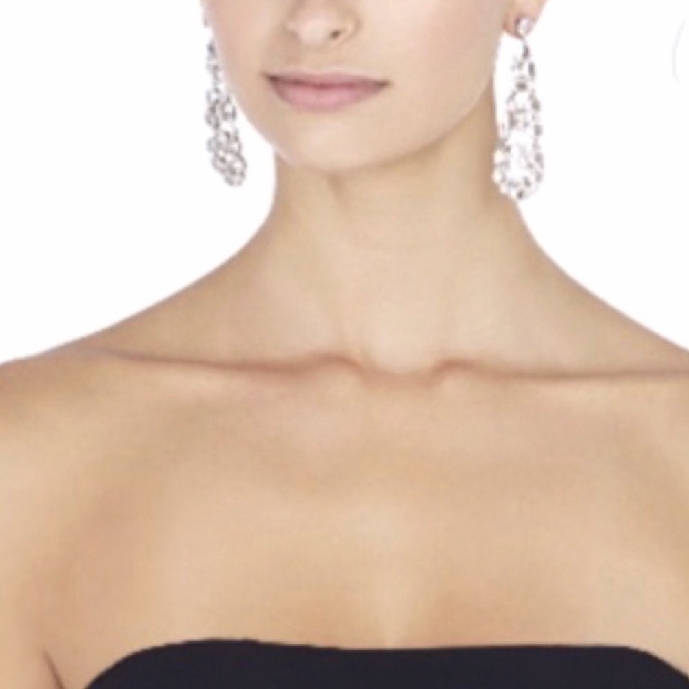 BCBG earrings multi stone crystal